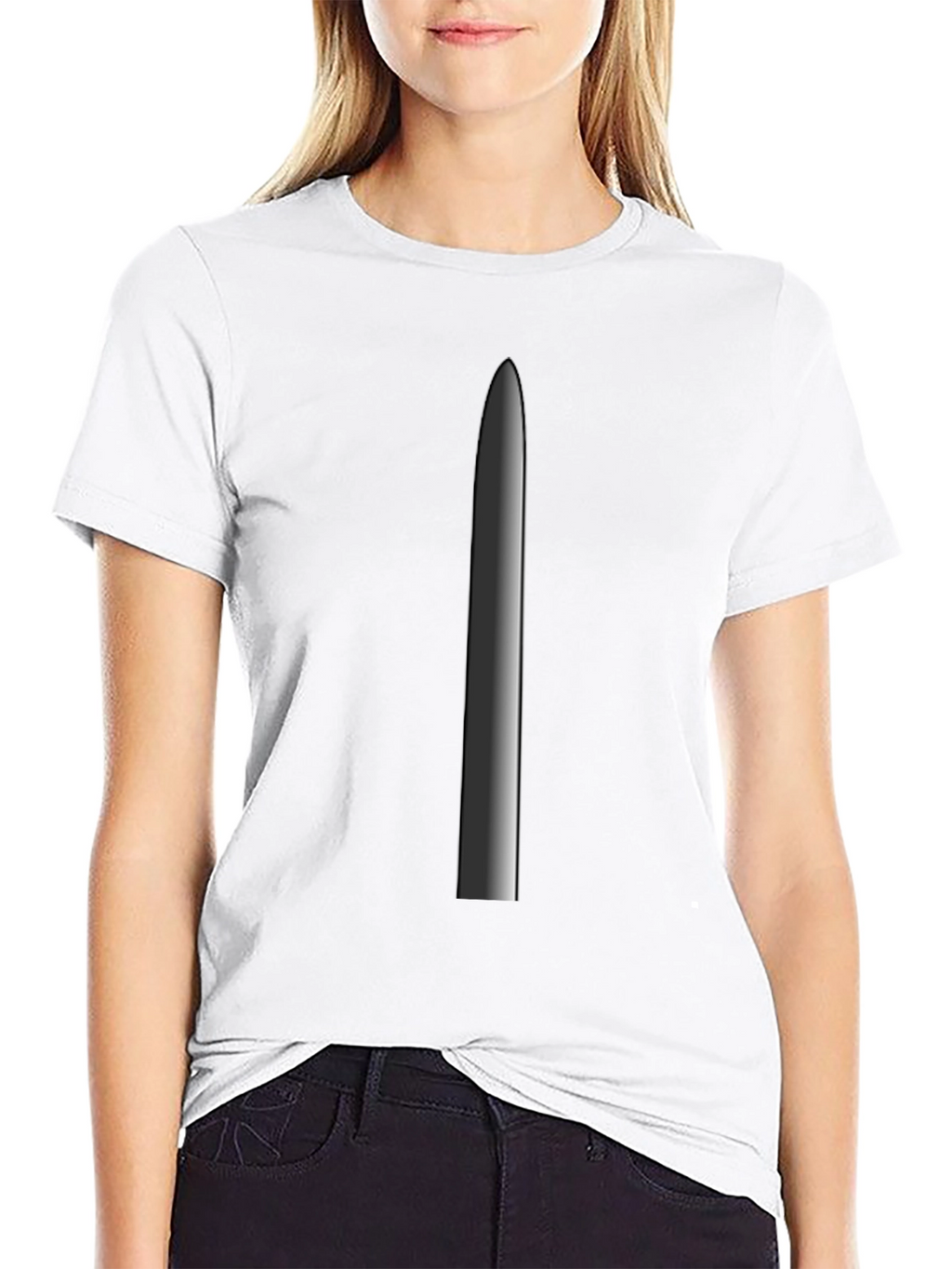 Minimalist Blade Graphic Tee - Black