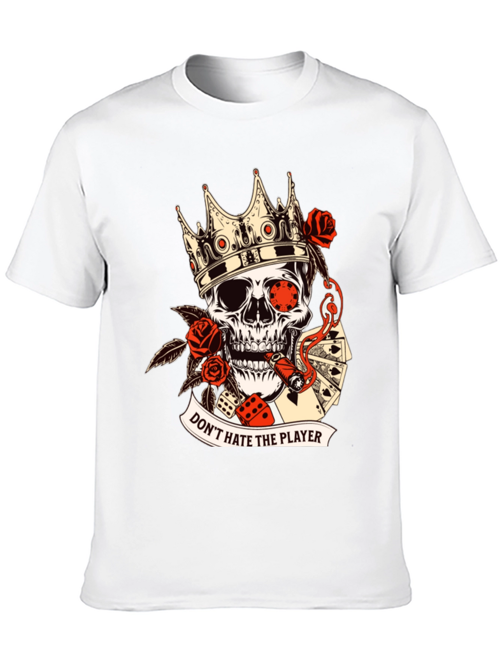 Dont Hate the Player Skull Graphic Tee