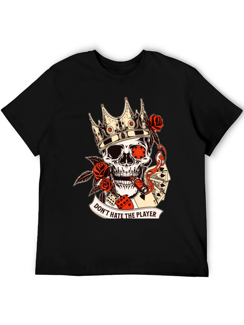 Dont Hate the Player Skull Graphic Tee