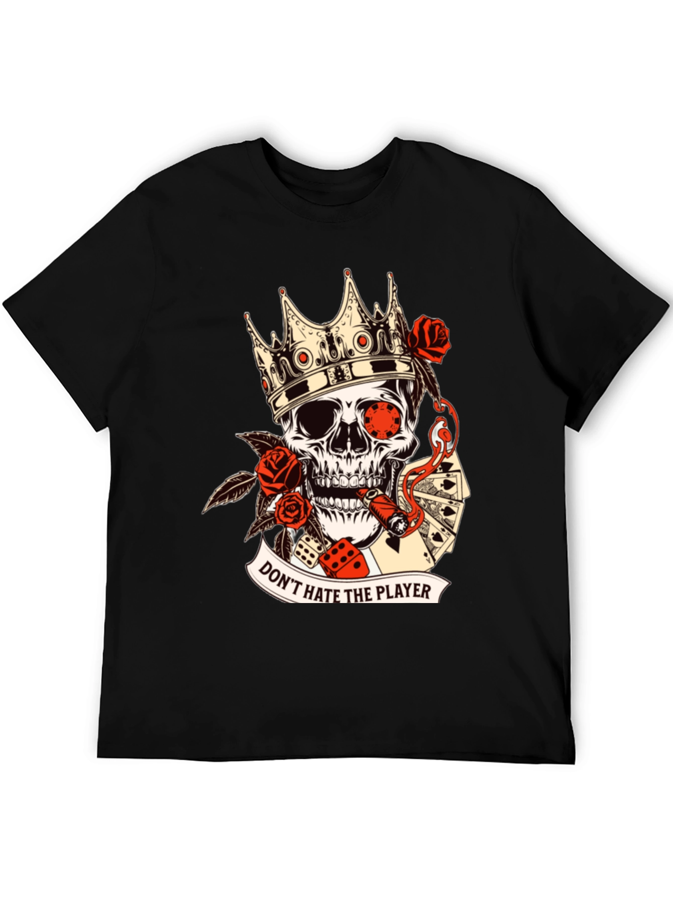 Dont Hate the Player Skull Graphic Tee