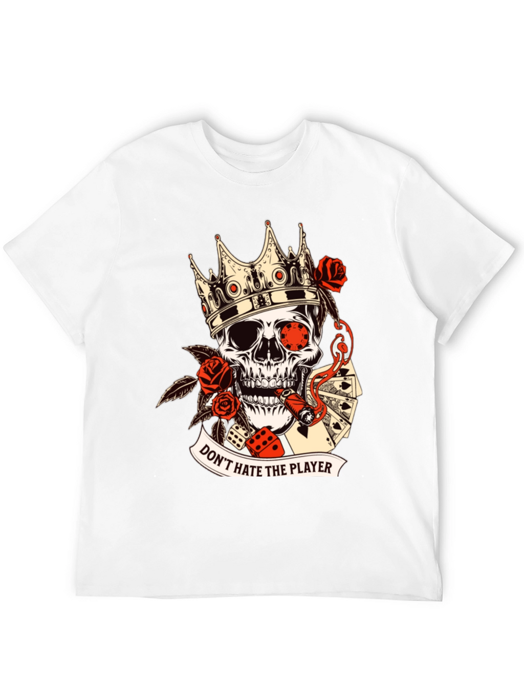 Dont Hate the Player Skull Graphic Tee