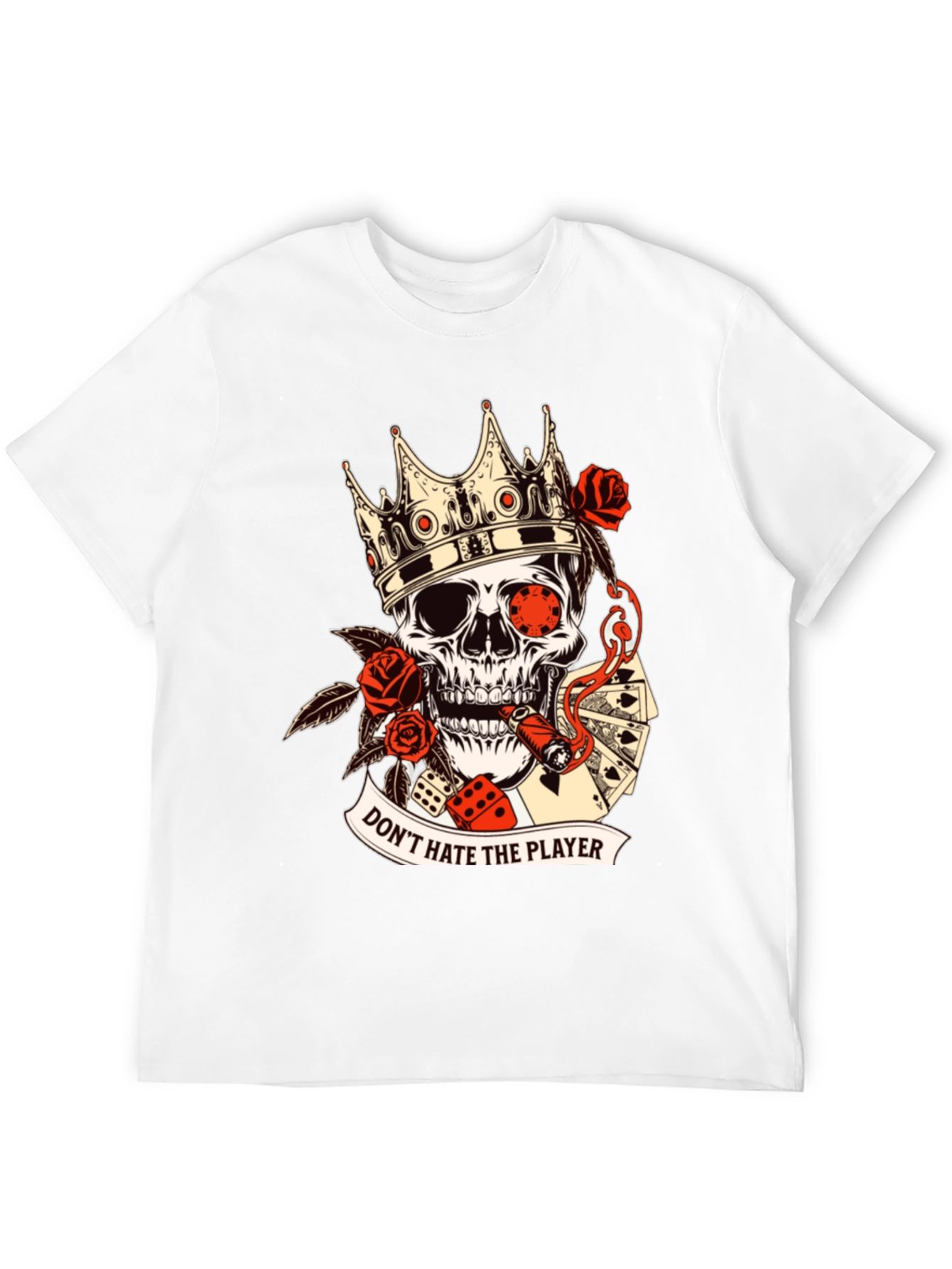 Dont Hate the Player Skull Graphic Tee