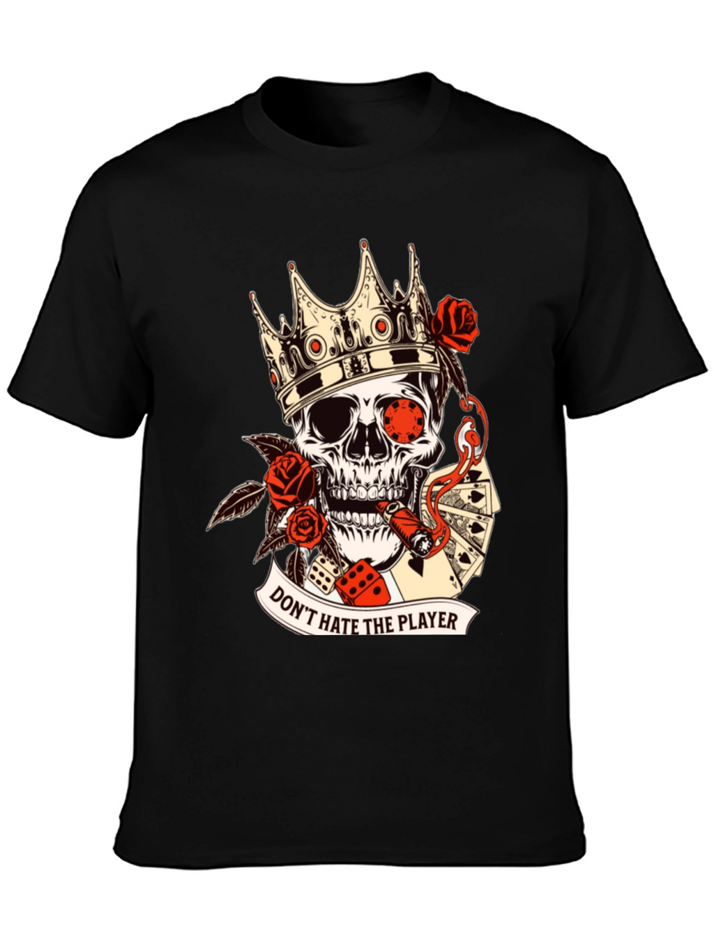 Dont Hate the Player Skull Graphic Tee