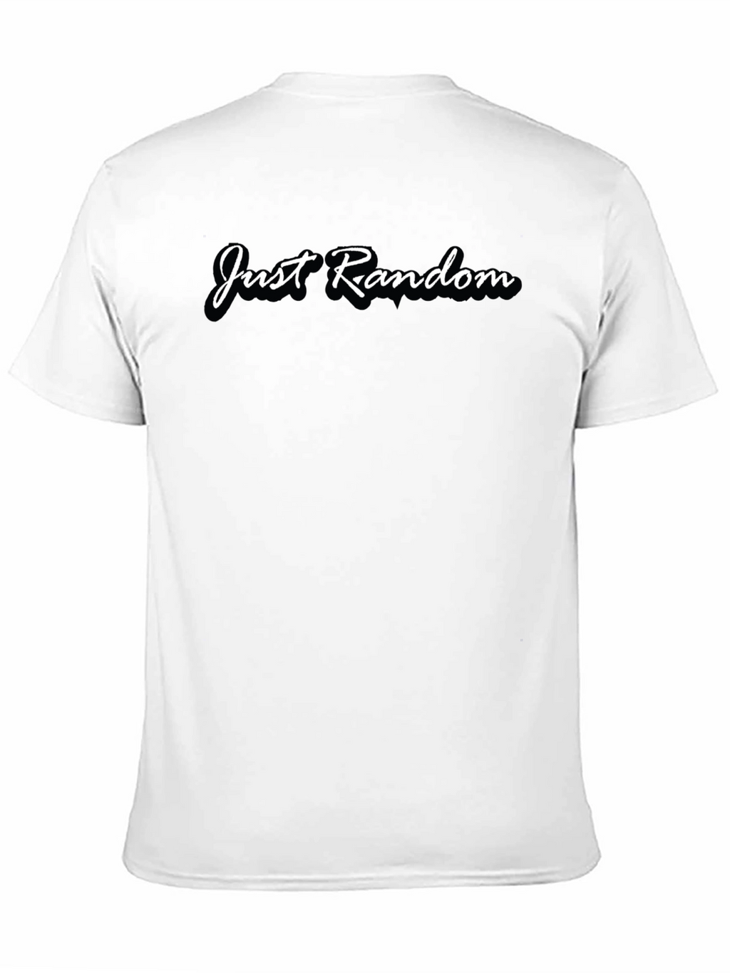 Just Random Black Graphic Tee - Casual Style