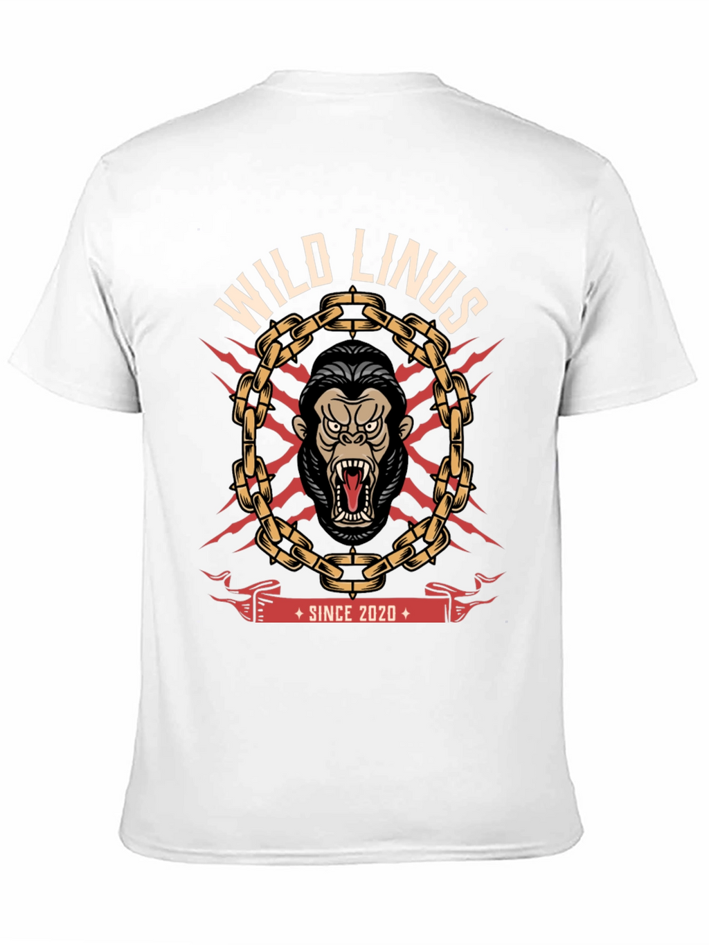 Wild Linus Graphic T-Shirt - Gorilla Design
