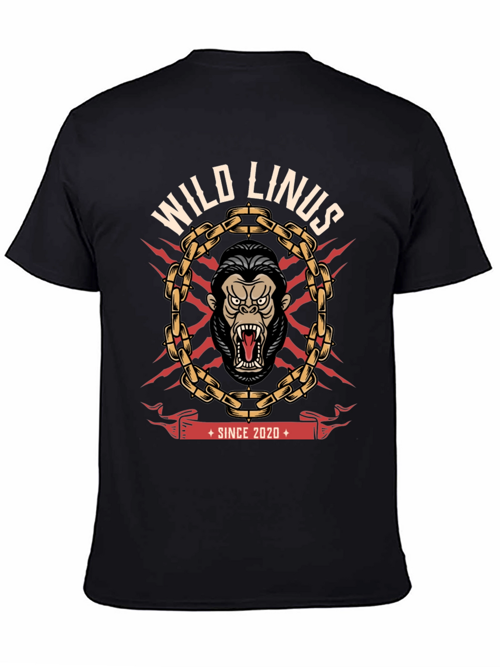 Wild Linus Graphic T-Shirt - Gorilla Design