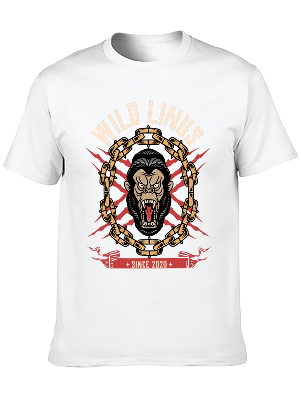 Wild Linus Graphic T-Shirt - Gorilla Design