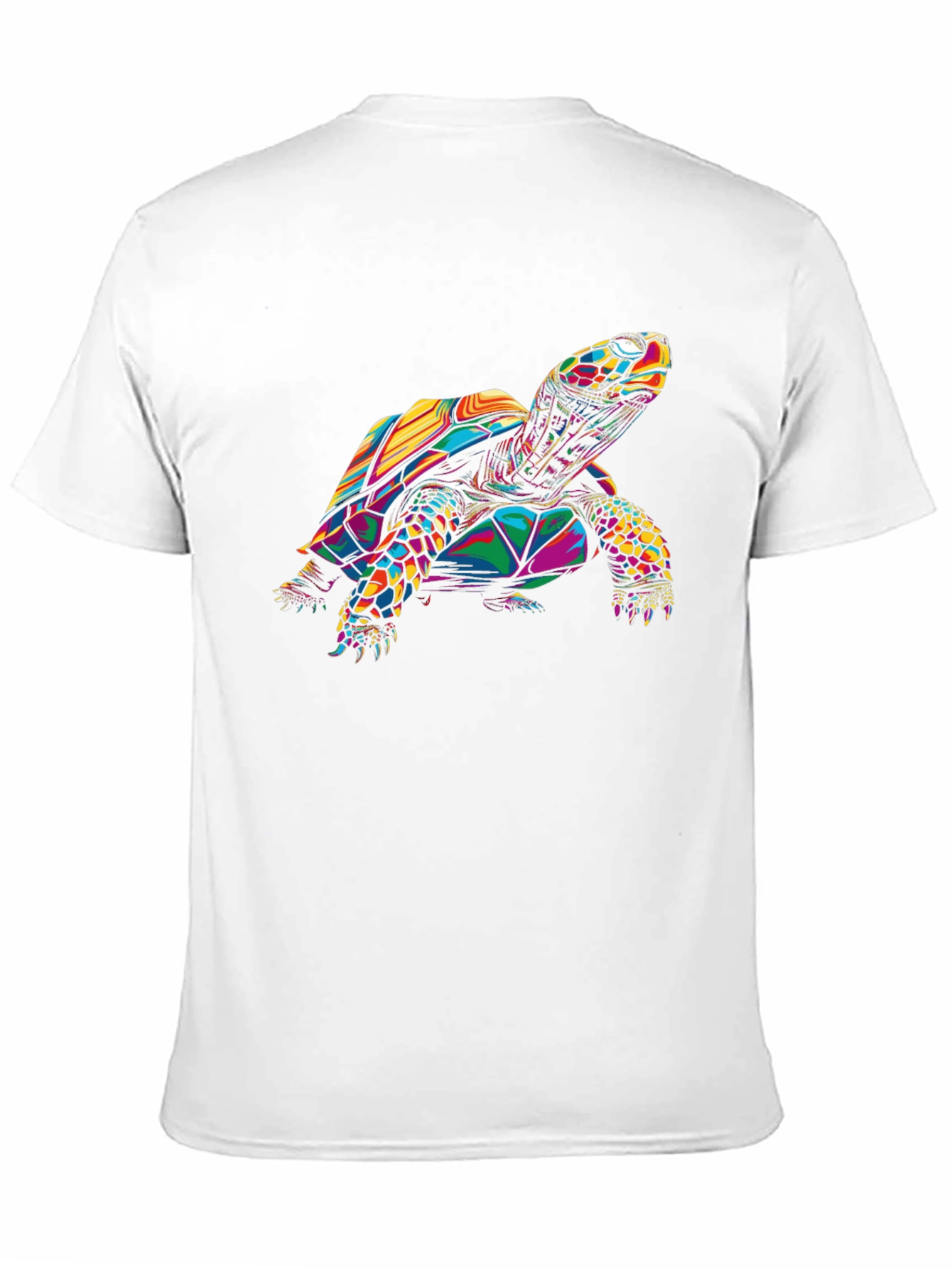 Geometric Turtle Graphic Black T-Shirt