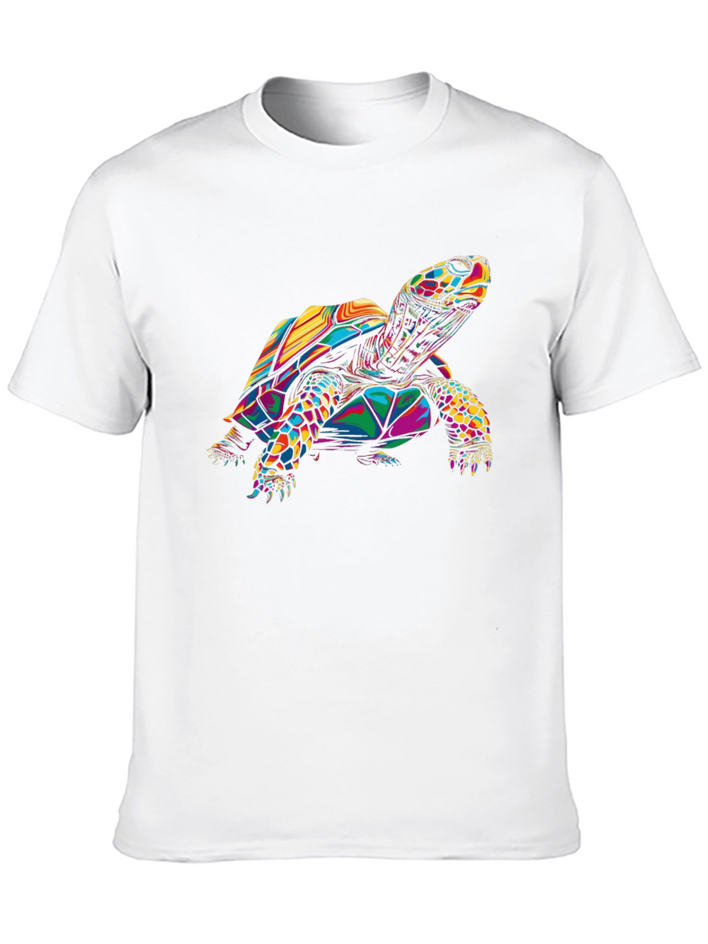 Geometric Turtle Graphic Black T-Shirt