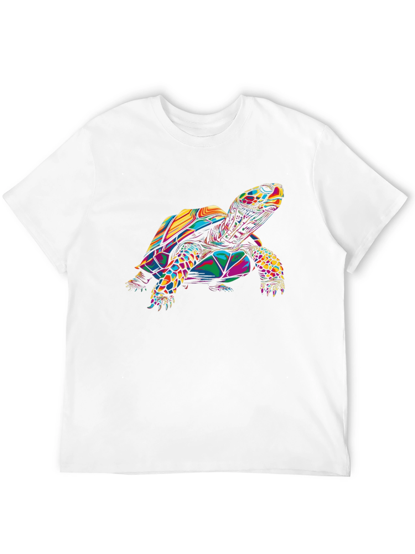 Geometric Turtle Graphic Black T-Shirt