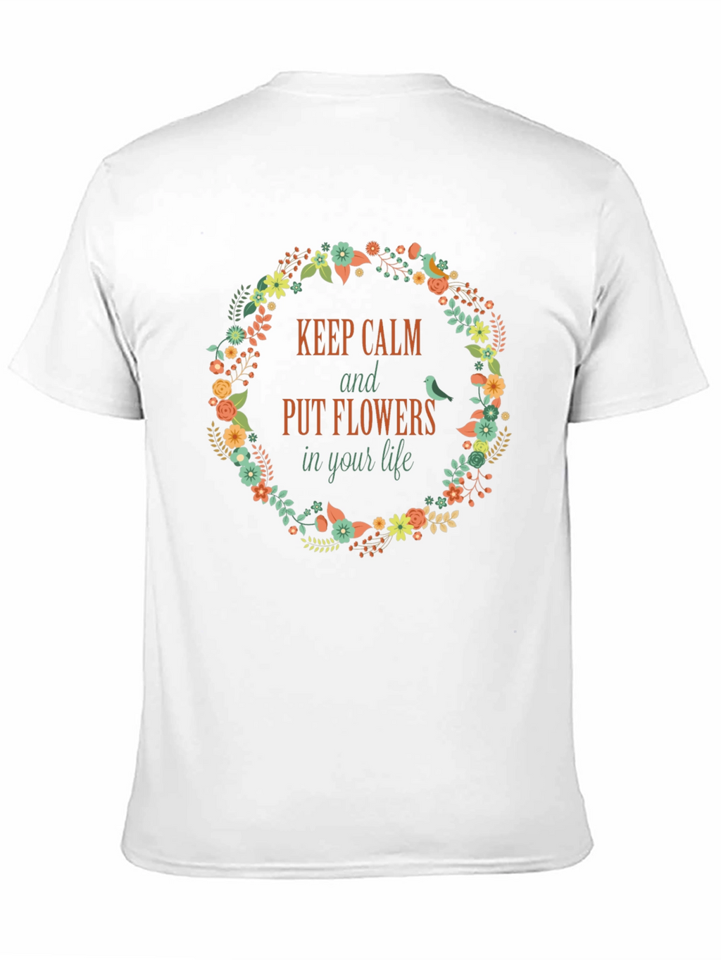 Keep Calm Flowers T-Shirt - Stylish Graphic Tee