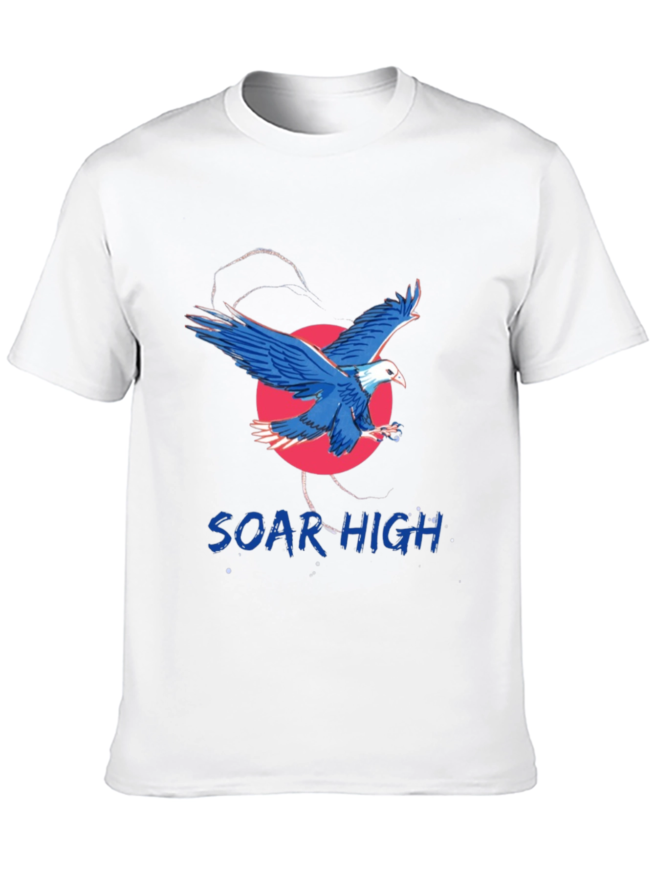 Soar High Eagle Graphic Tee - Black