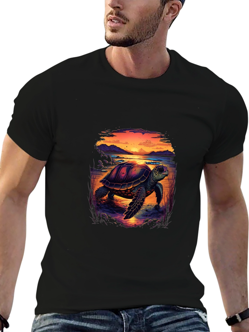 Turtle Sunset Graphic Tee