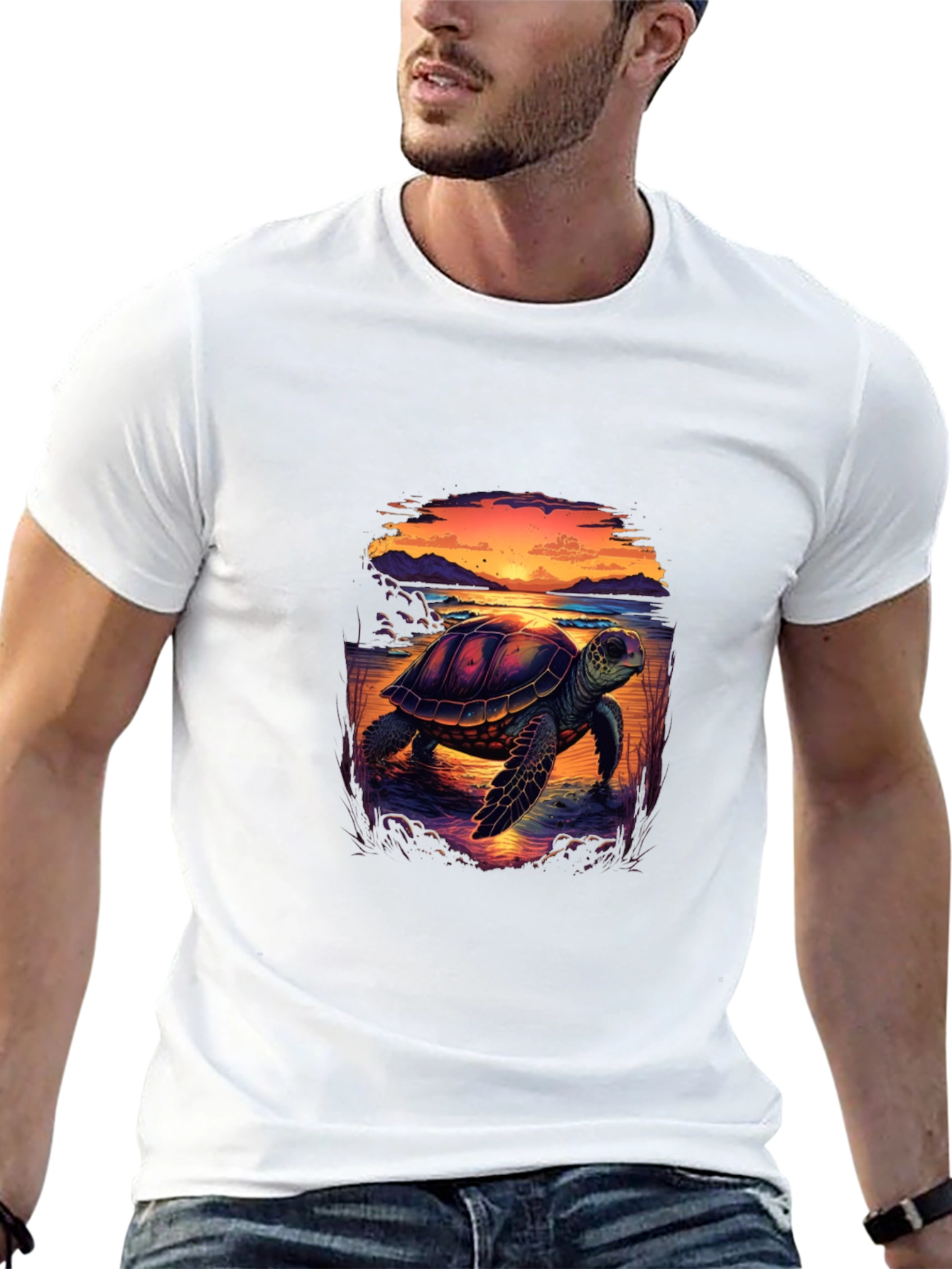 Turtle Sunset Graphic Tee