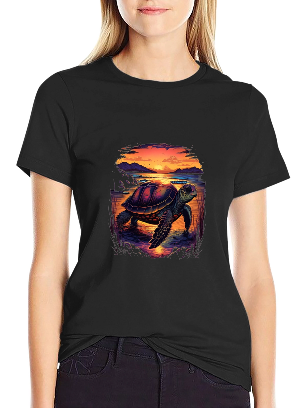 Turtle Sunset Graphic Tee