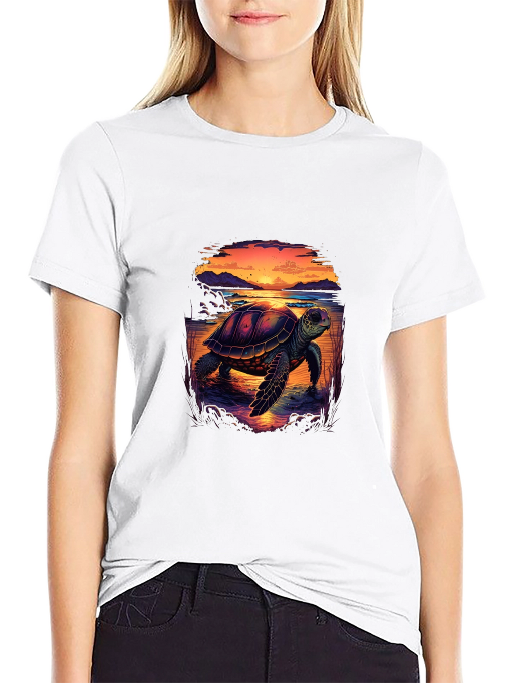 Turtle Sunset Graphic Tee