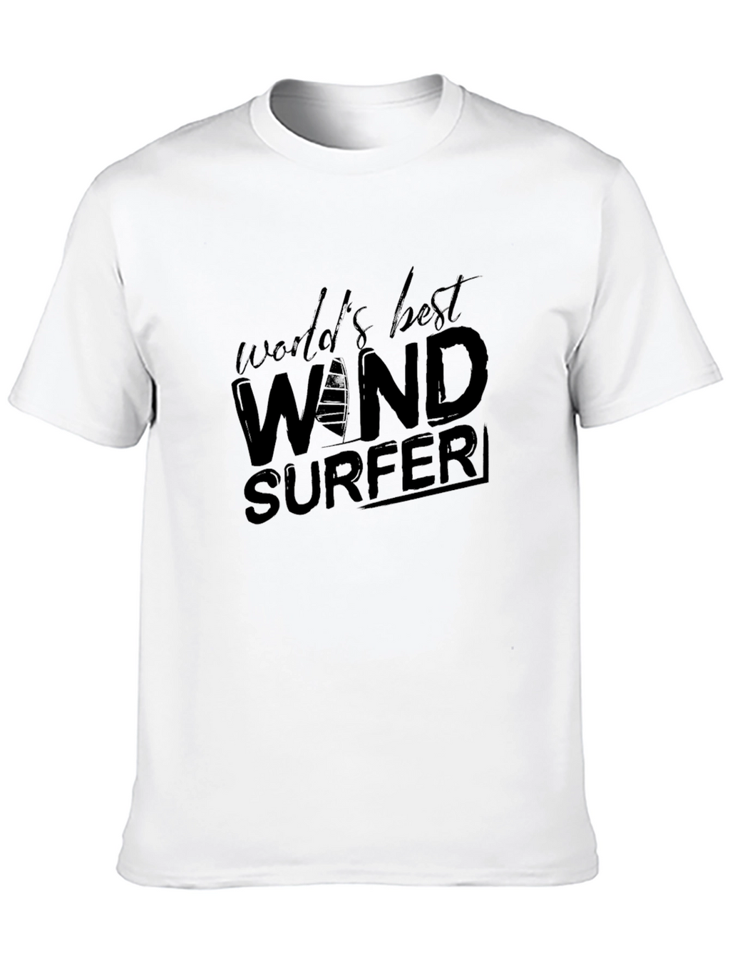 Worlds Best Windsurfer Black Graphic Tee