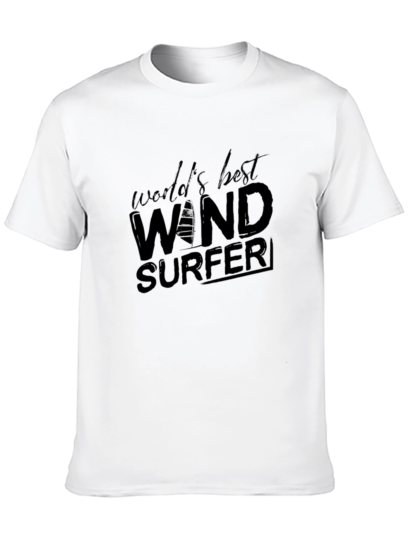 Worlds Best Windsurfer Black Graphic Tee