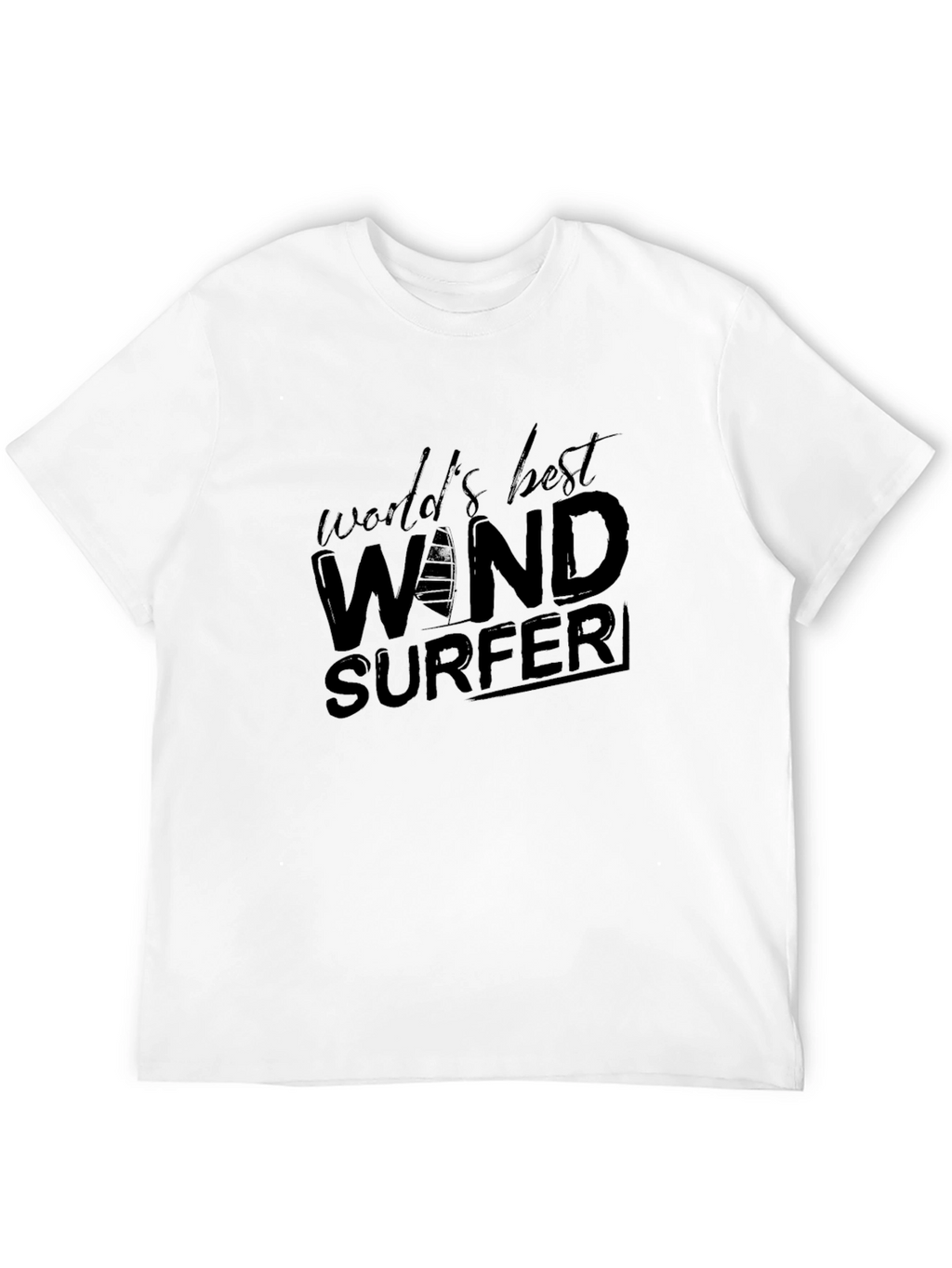 Worlds Best Windsurfer Black Graphic Tee