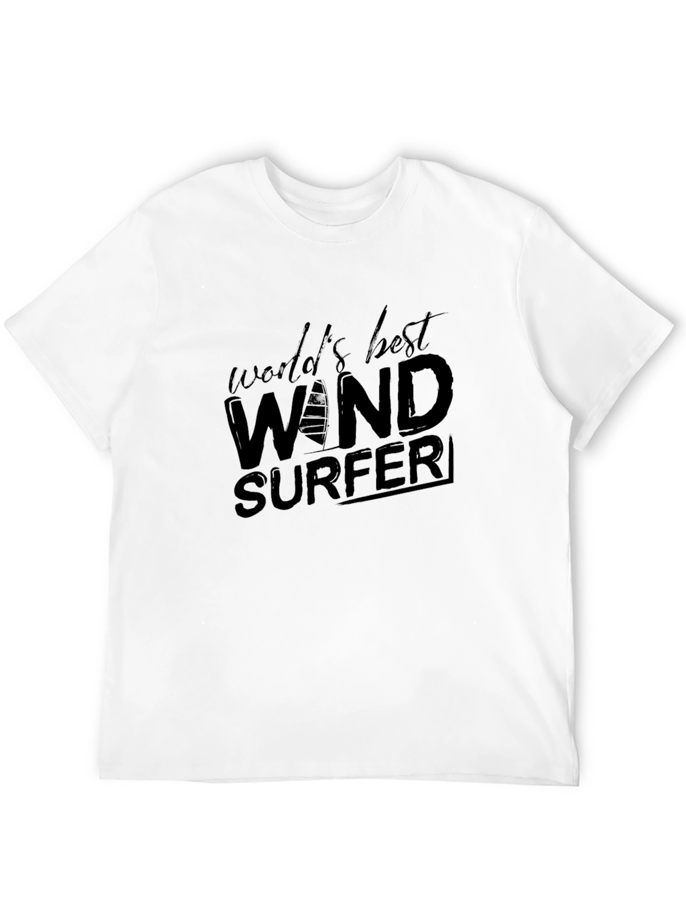 Worlds Best Windsurfer Black Graphic Tee