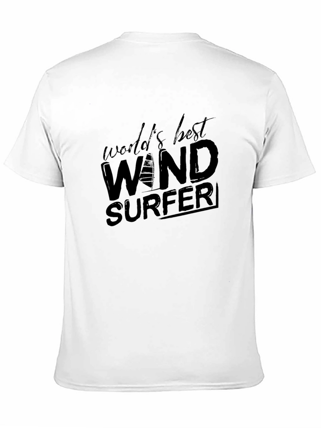 Worlds Best Windsurfer Black Graphic Tee