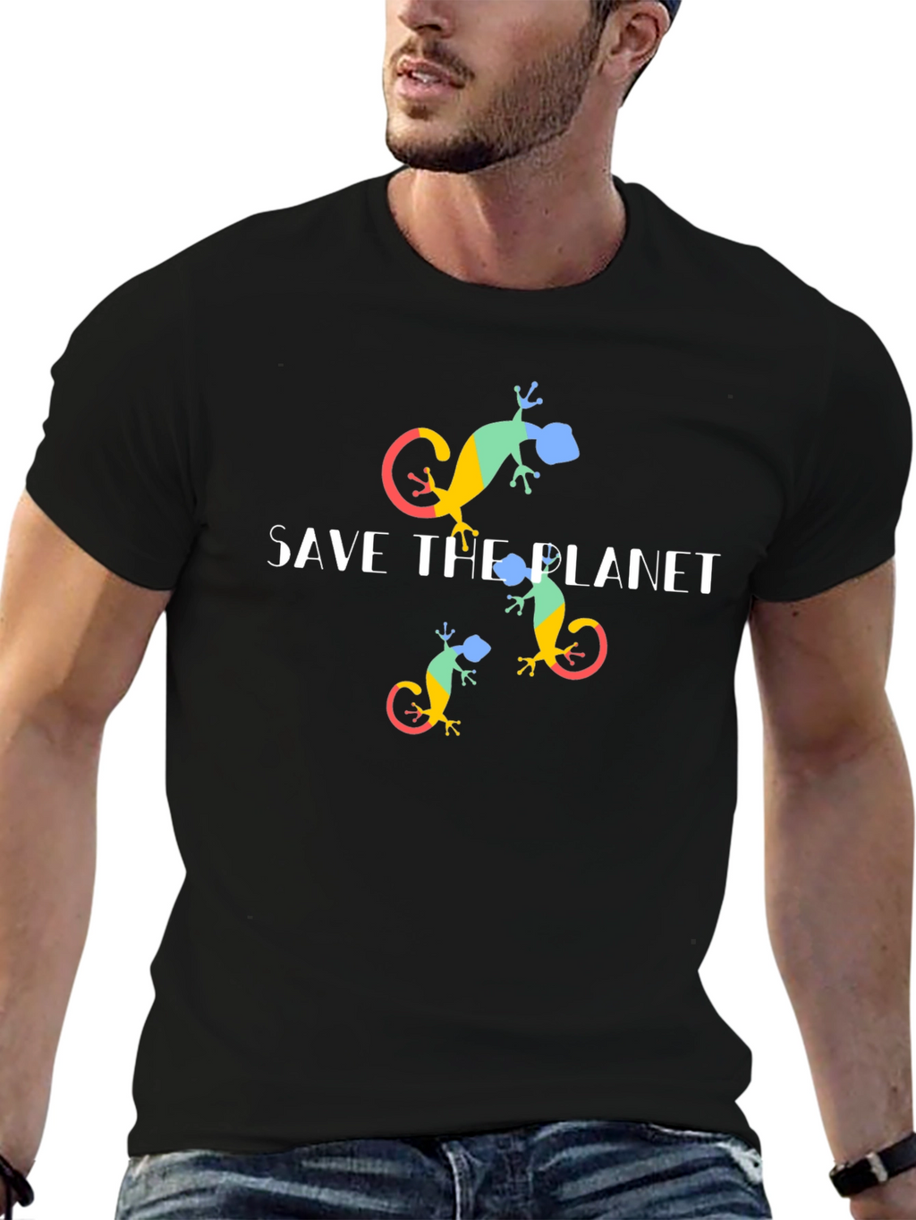 Save the Planet Lizard Graphic Tee