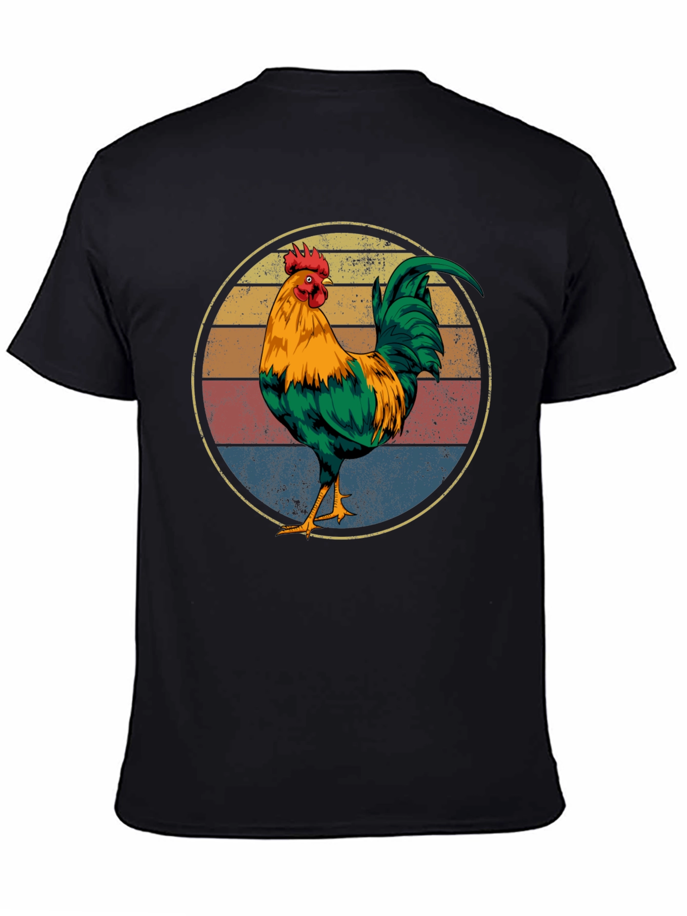 Retro Rooster Graphic Tee - Vintage Chicken Shirt