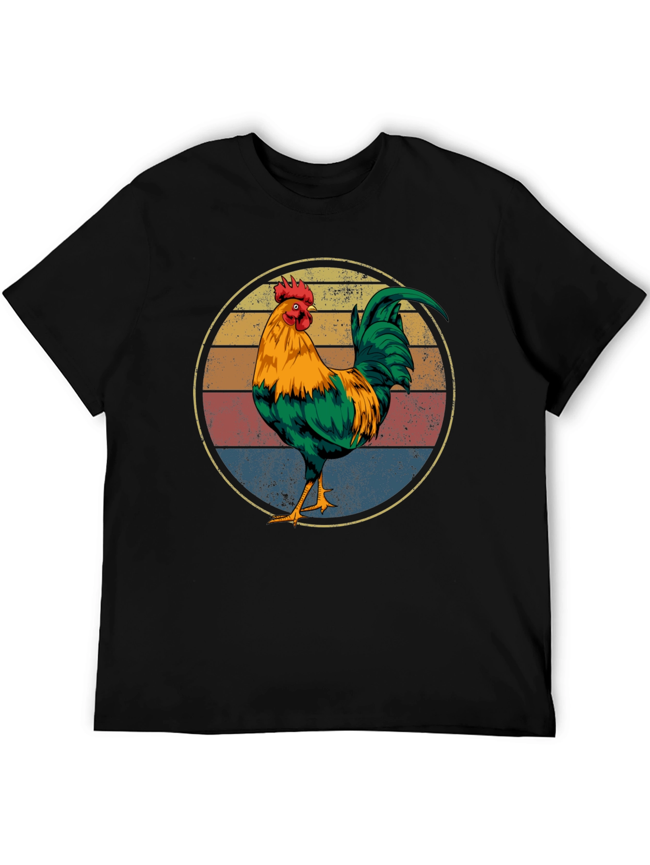 Retro Rooster Graphic Tee - Vintage Chicken Shirt