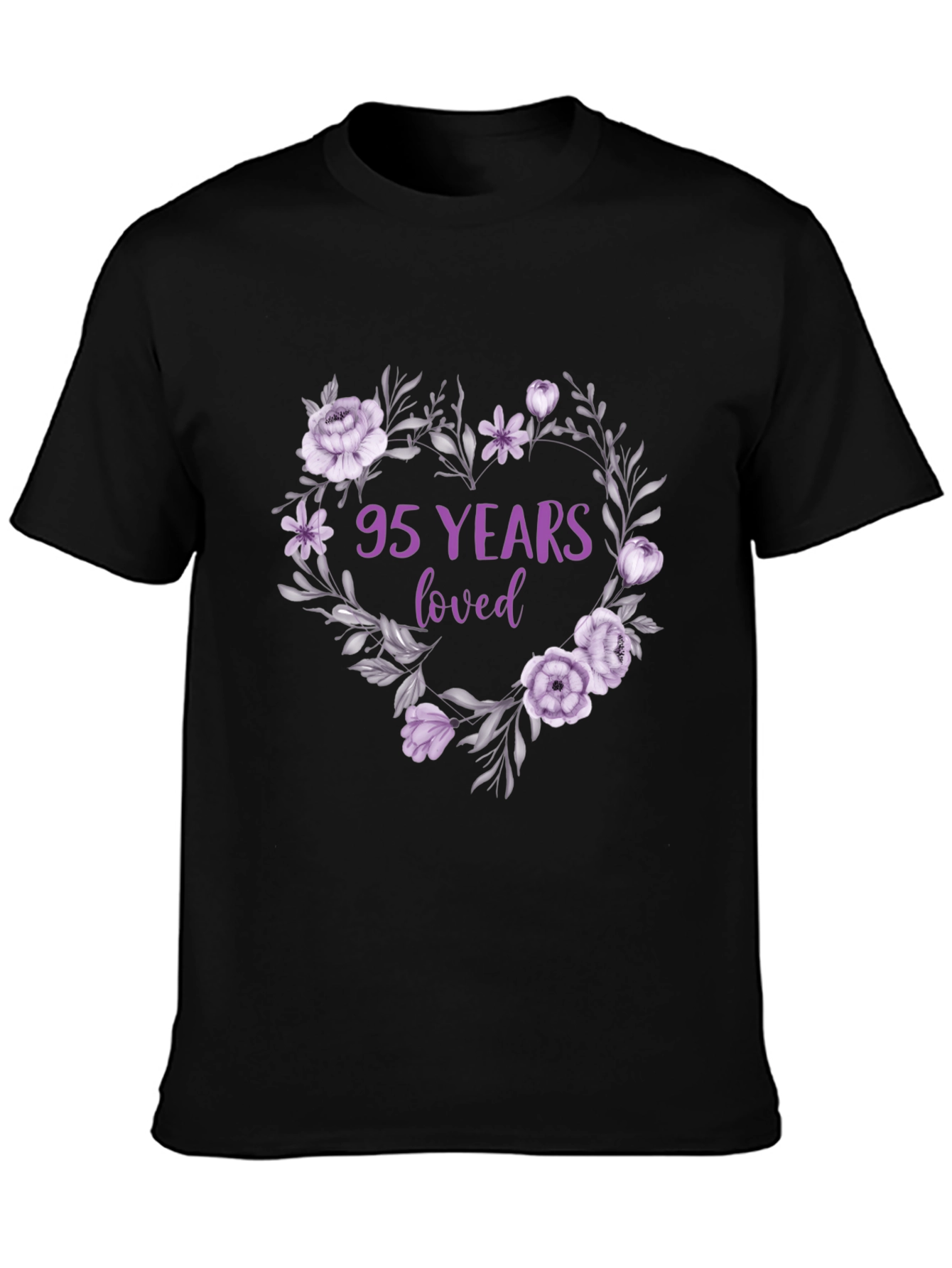 95 Years Loved Floral T-Shirt