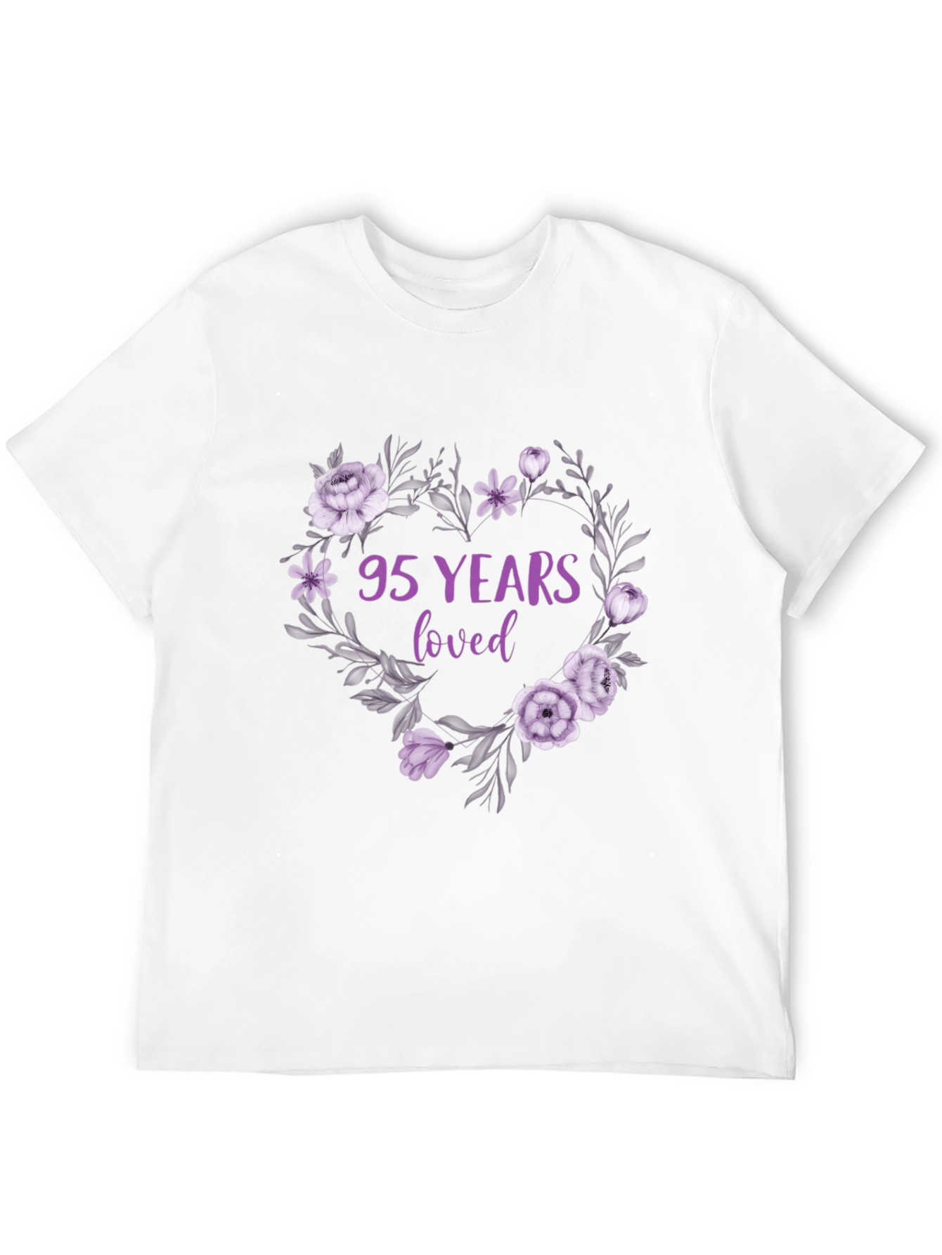 95 Years Loved Floral T-Shirt