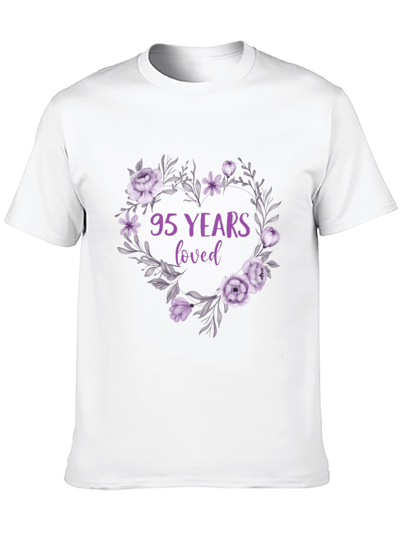 95 Years Loved Floral T-Shirt