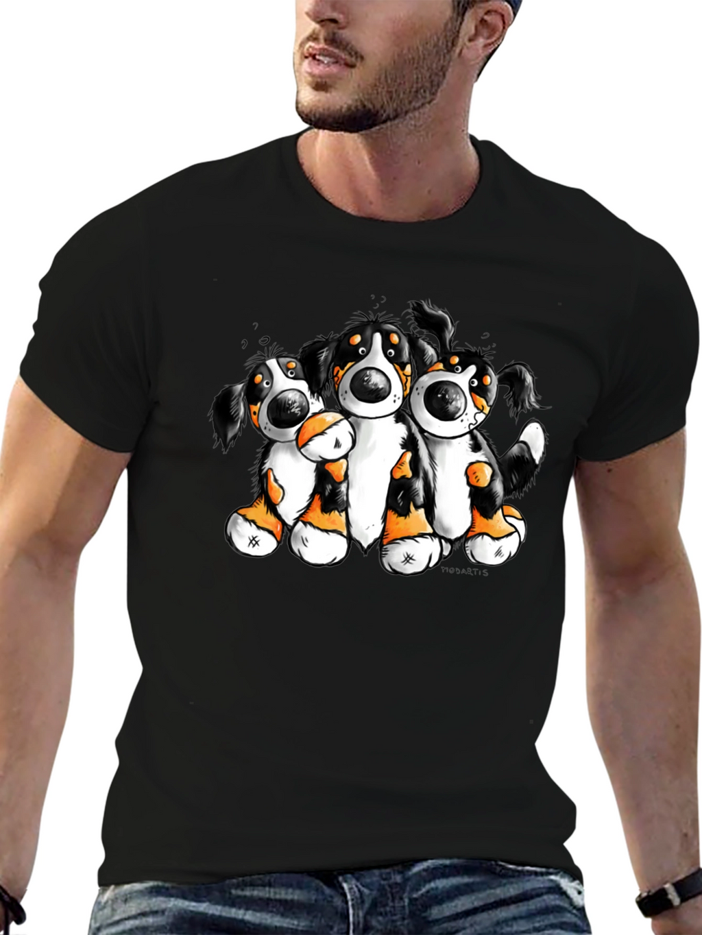 Cartoon Bernese Mountain Dog T-Shirt