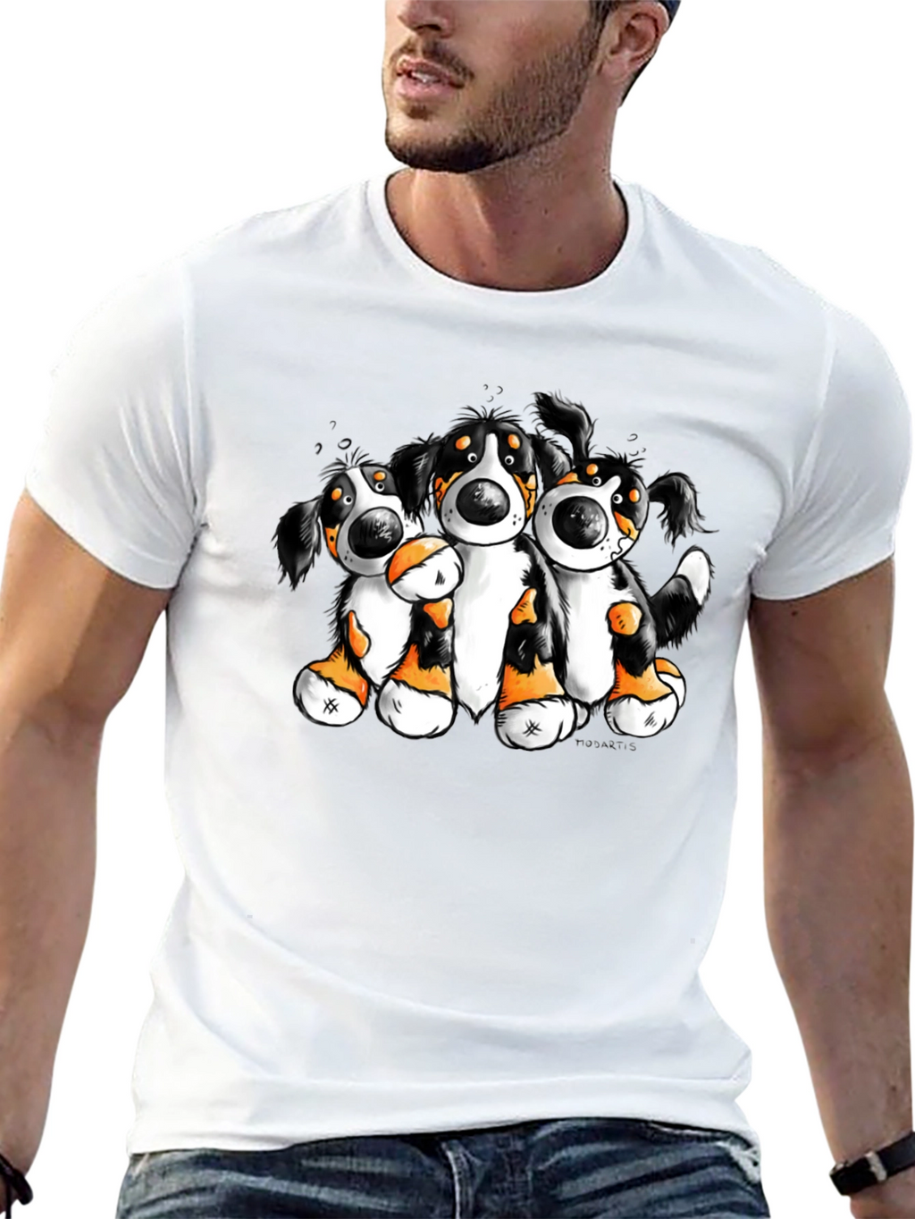 Cartoon Bernese Mountain Dog T-Shirt