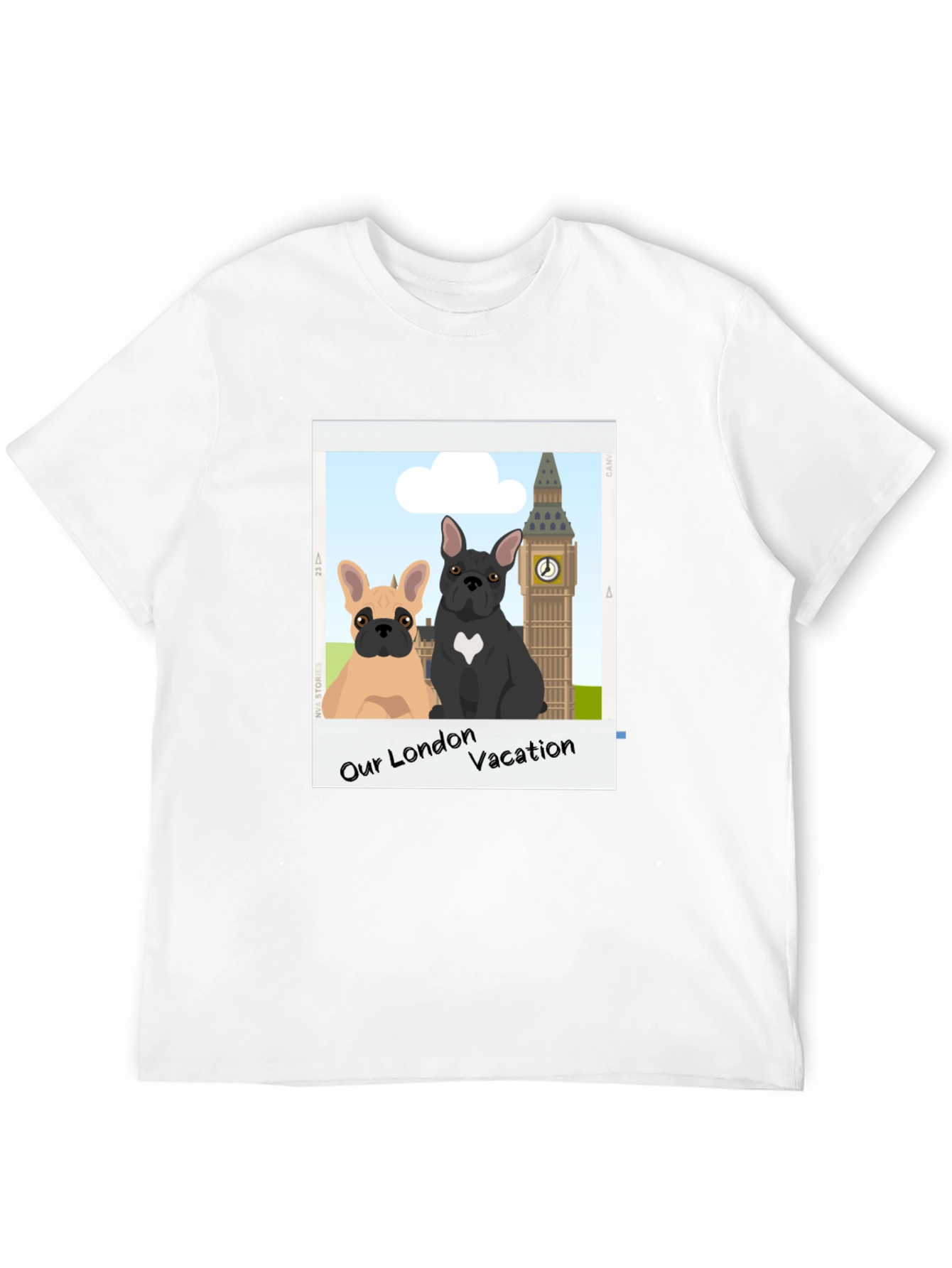 London Vacation Bulldog Graphic Tee - Black