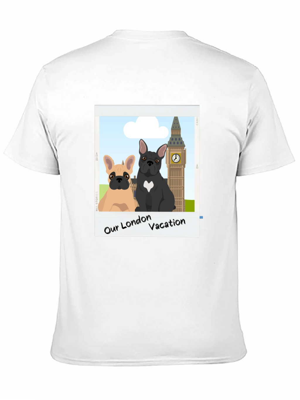 London Vacation Bulldog Graphic Tee - Black