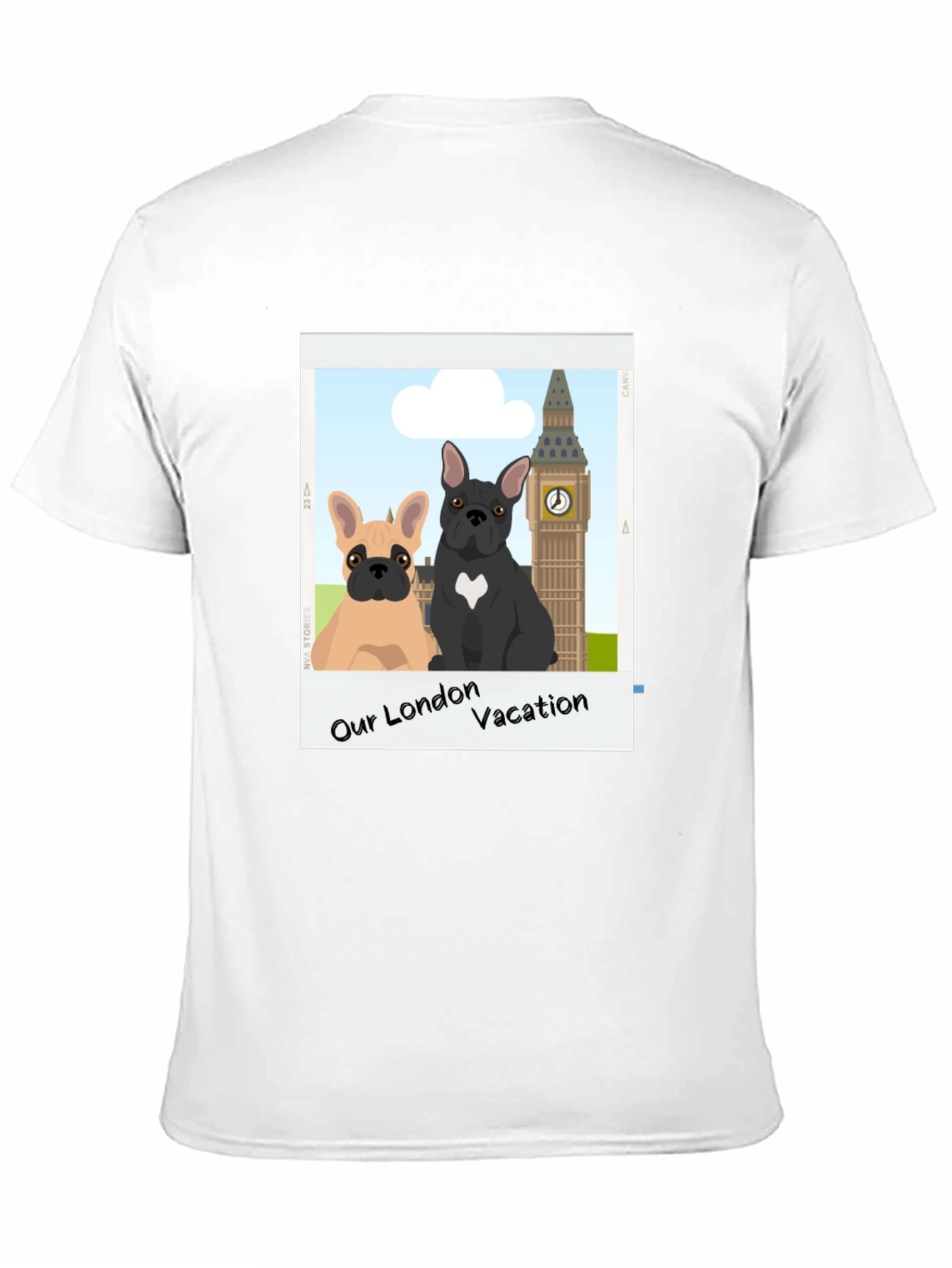 London Vacation Bulldog Graphic Tee - Black