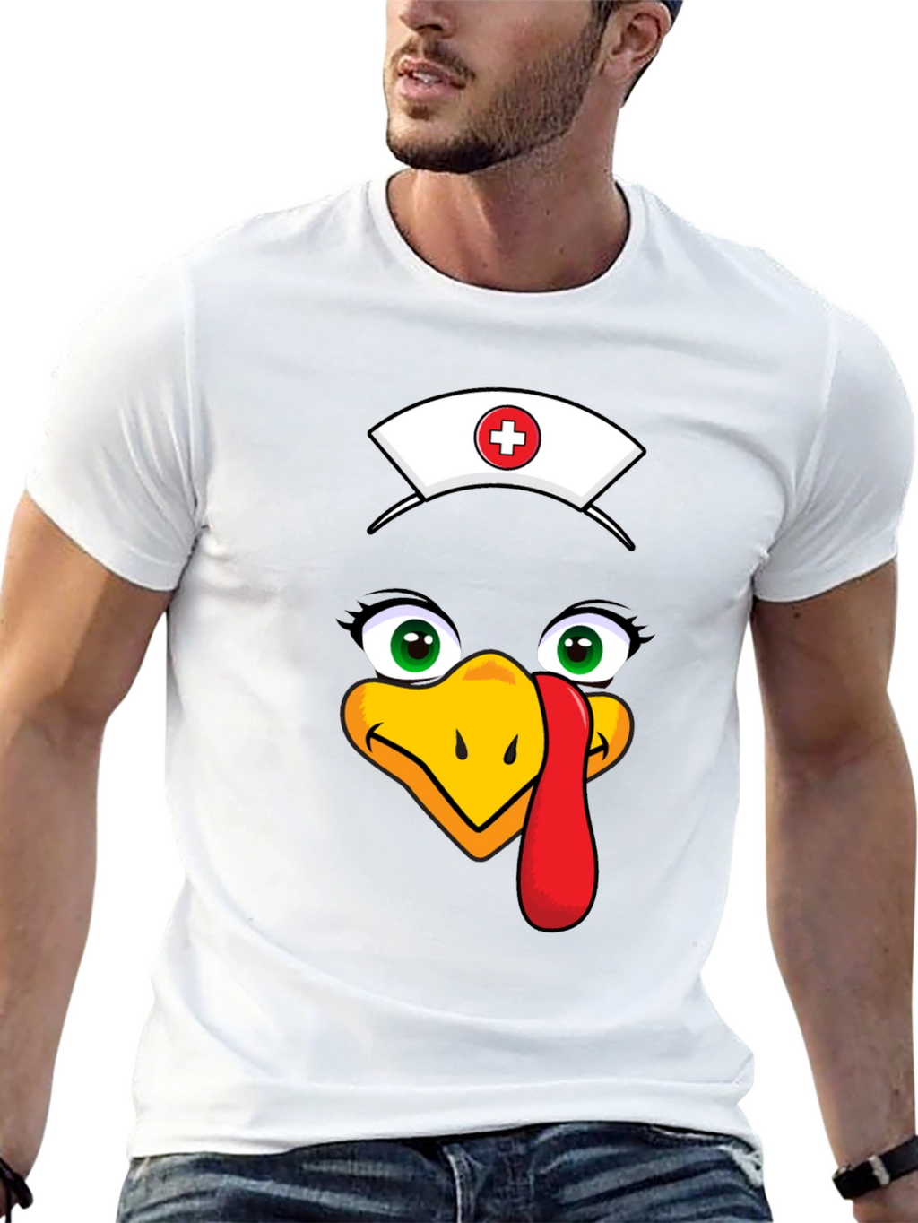 Nurse Turkey Graphic Tee - Thanksgiving Apparel
