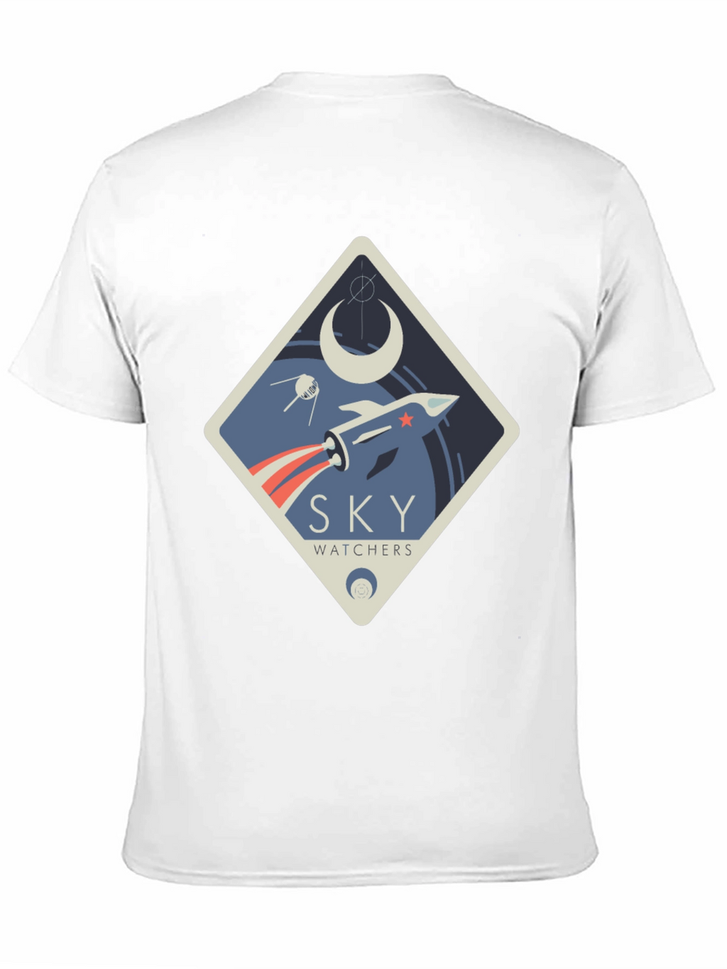 Sky Watchers Graphic Tee - Space Rocket Design