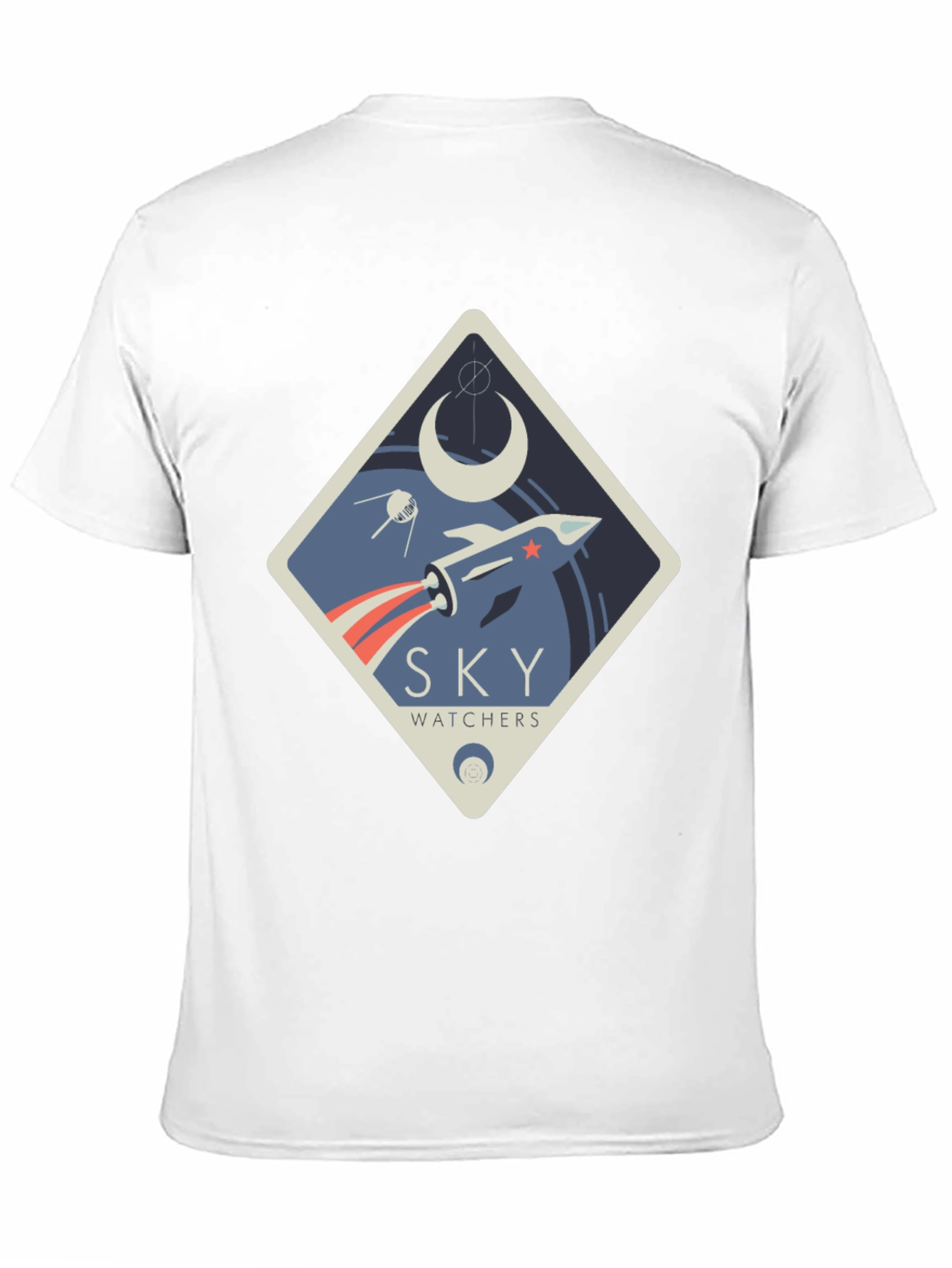 Sky Watchers Graphic Tee - Space Rocket Design