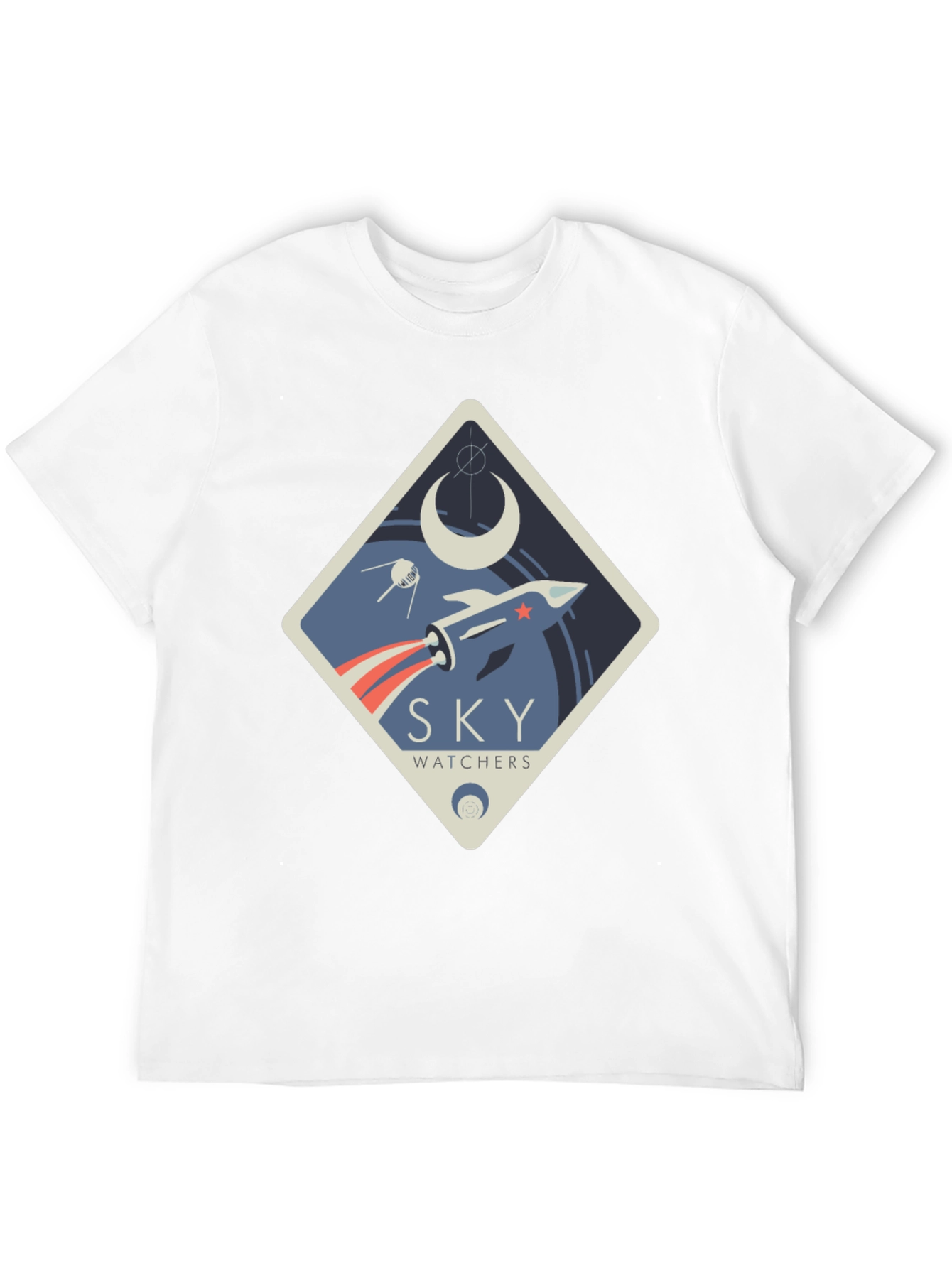 Sky Watchers Graphic Tee - Space Rocket Design