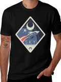 Sky Watchers Graphic Tee - Space Rocket Design