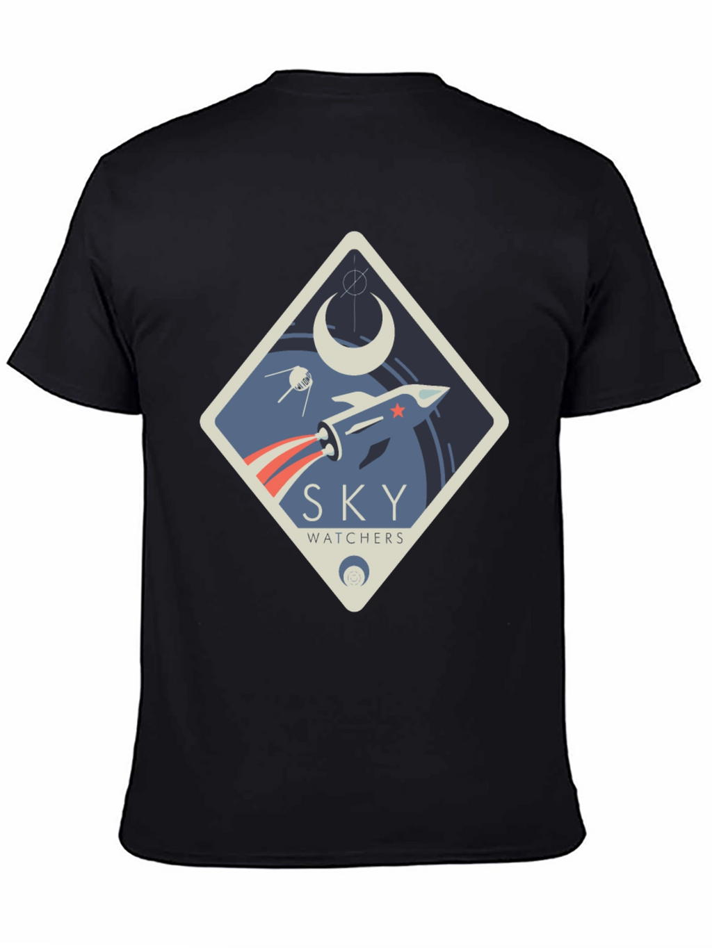 Sky Watchers Graphic Tee - Space Rocket Design