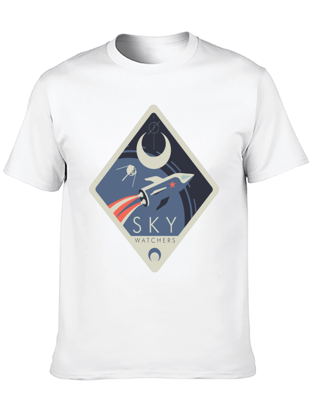 Sky Watchers Graphic Tee - Space Rocket Design