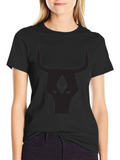 Black Bull Head Graphic T-Shirt