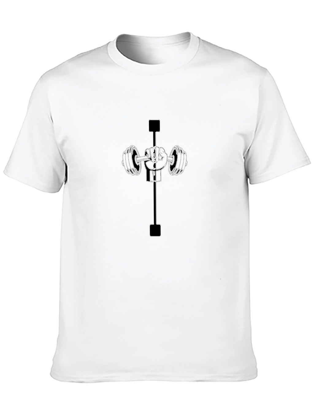 Black Graphic Tee - Weightlifting Design