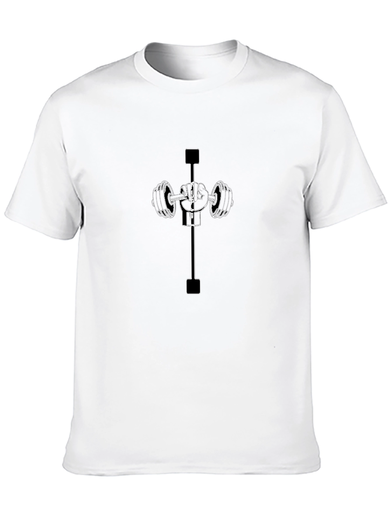 Black Graphic Tee - Weightlifting Design