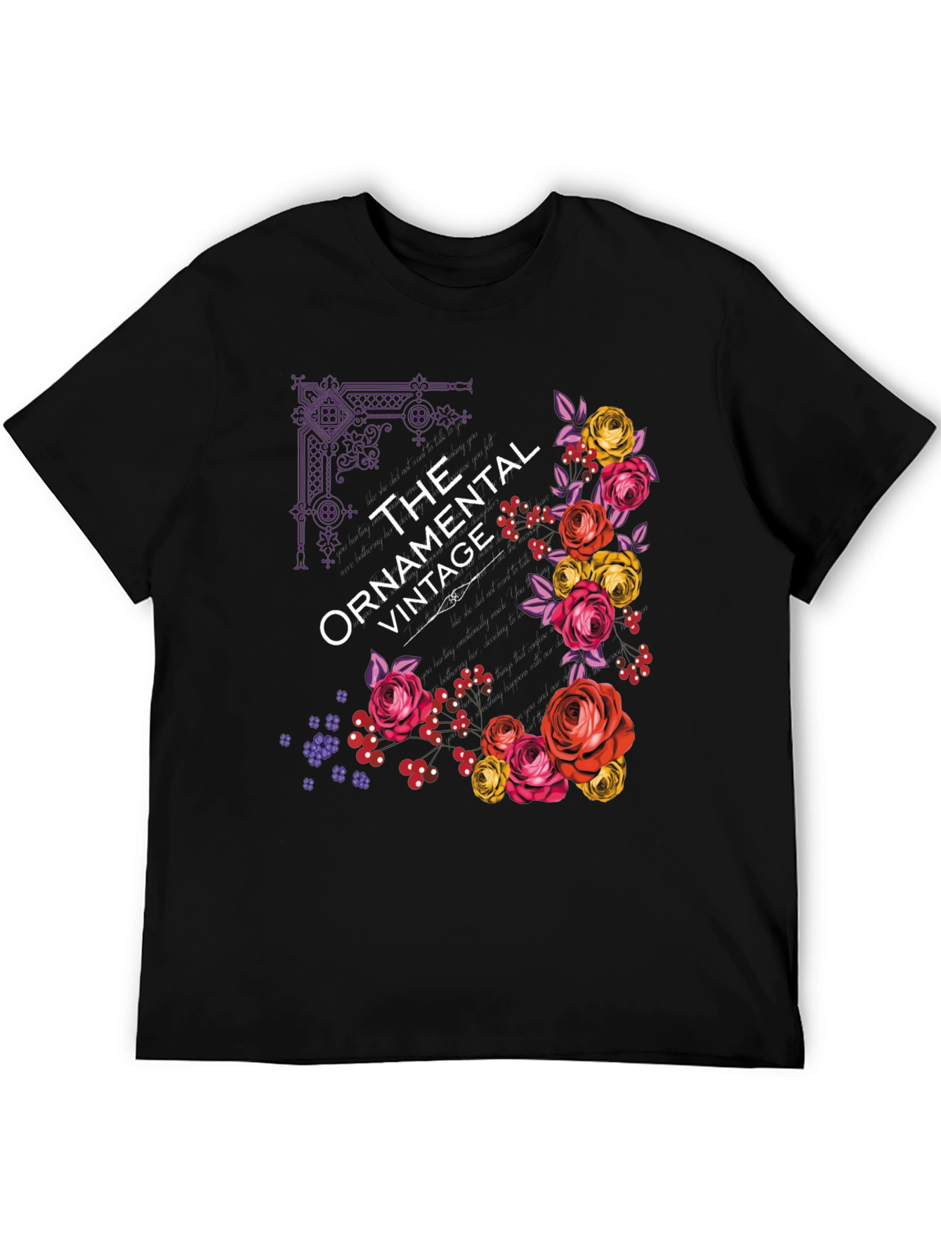 Ornamental Vintage Floral Graphic Tee