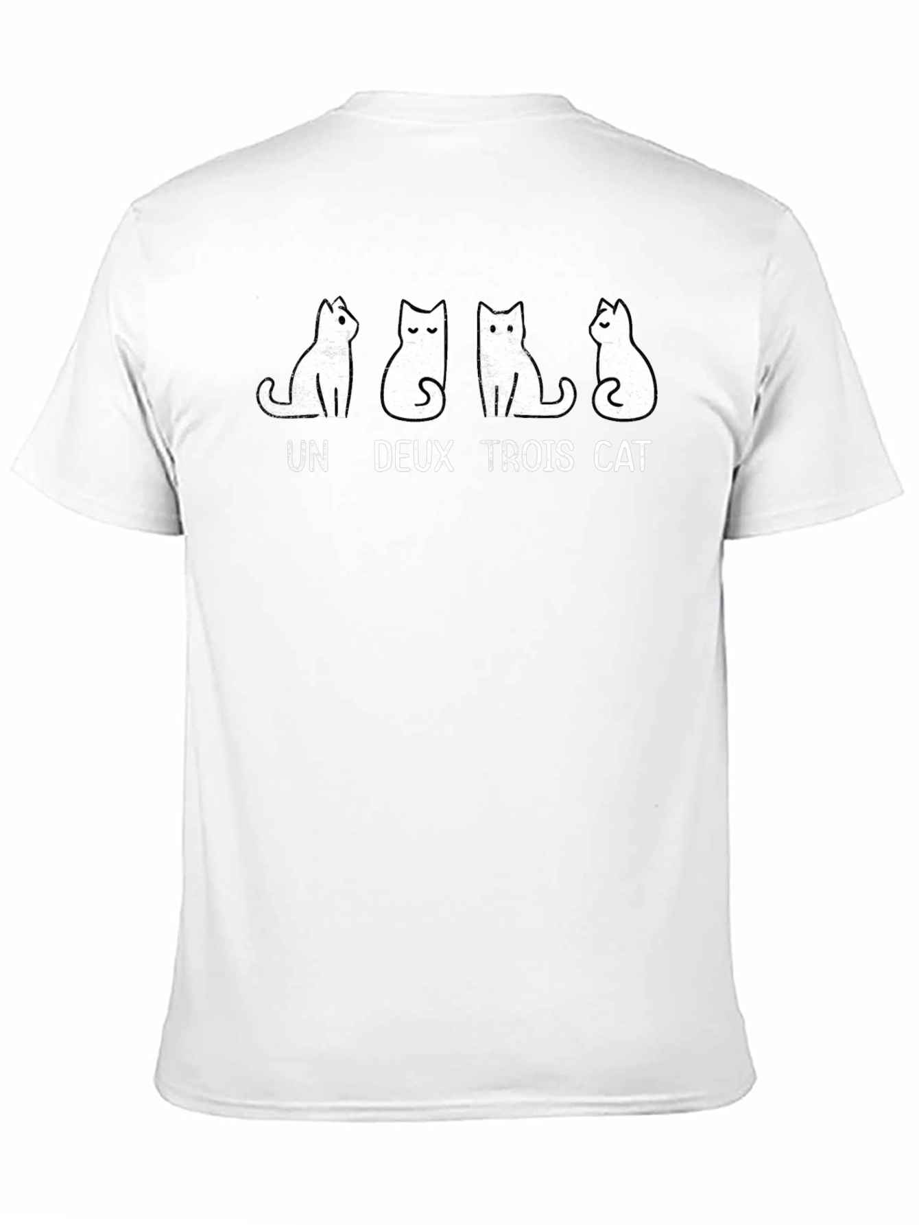 Un Deux Trois Cat T-Shirt - Funny Graphic Tee