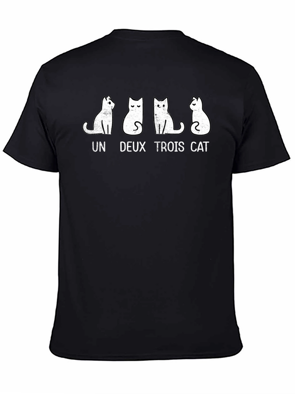Un Deux Trois Cat T-Shirt - Funny Graphic Tee