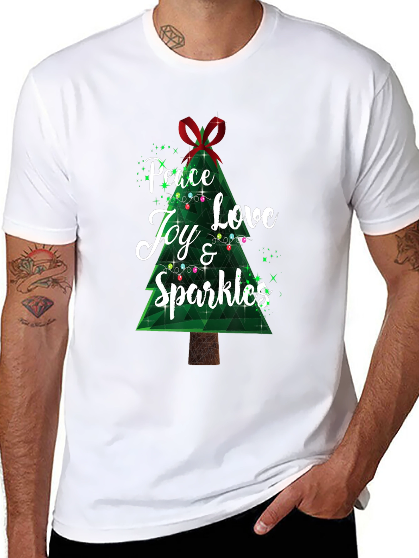 Peace Love Joy & Sparkles Christmas T-Shirt